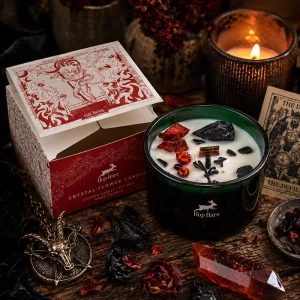 Hop Hare Crystal Magic Flower Candle - The Devil