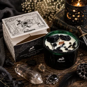 Hop Hare Crystal Magic Flower Candle - The Knight of Swords