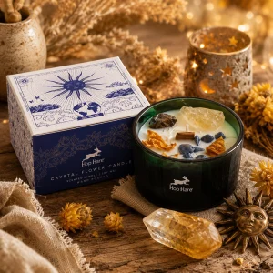 Hop Hare Crystal Magic Flower Candle – The Sun