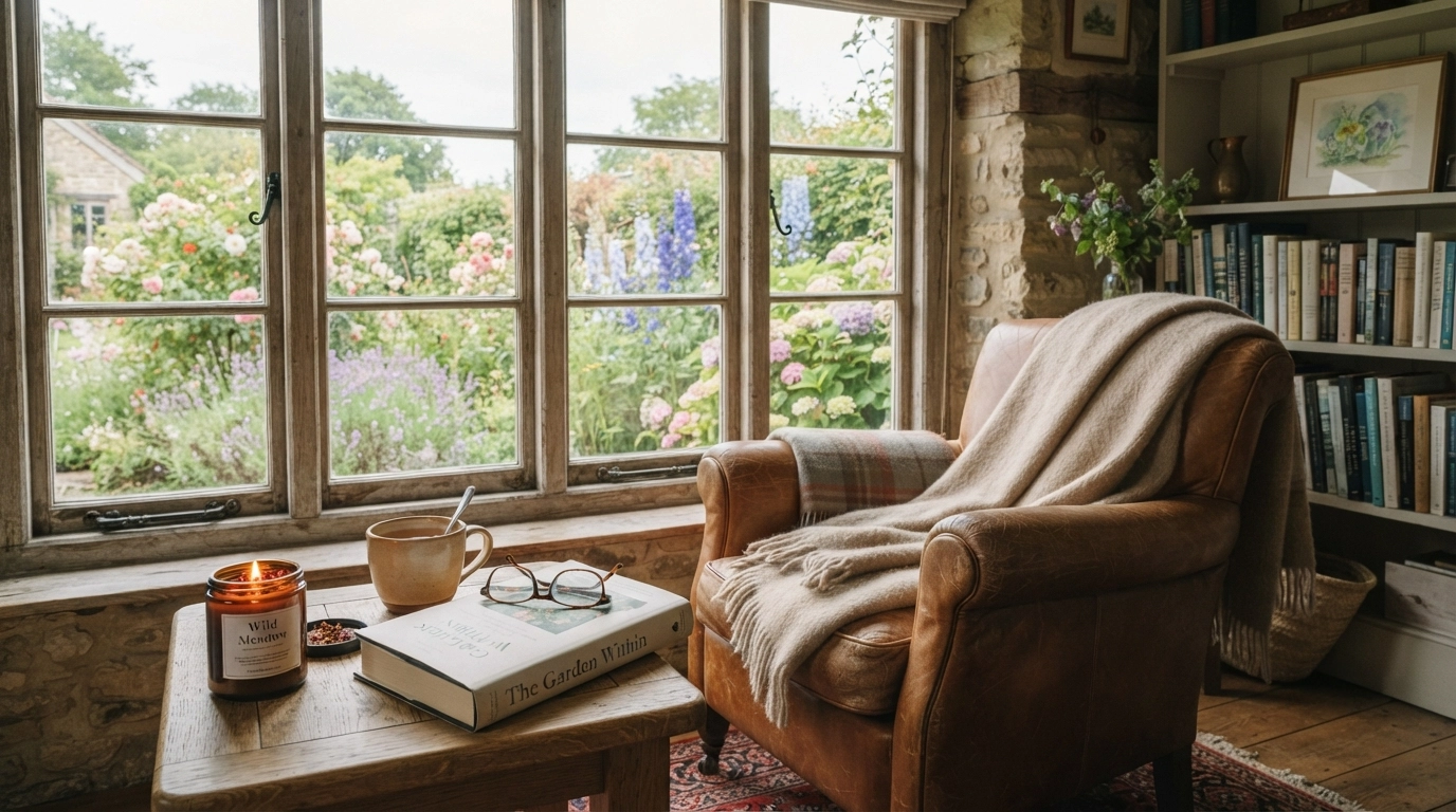 A peaceful reading corner representing confidence and reassurance