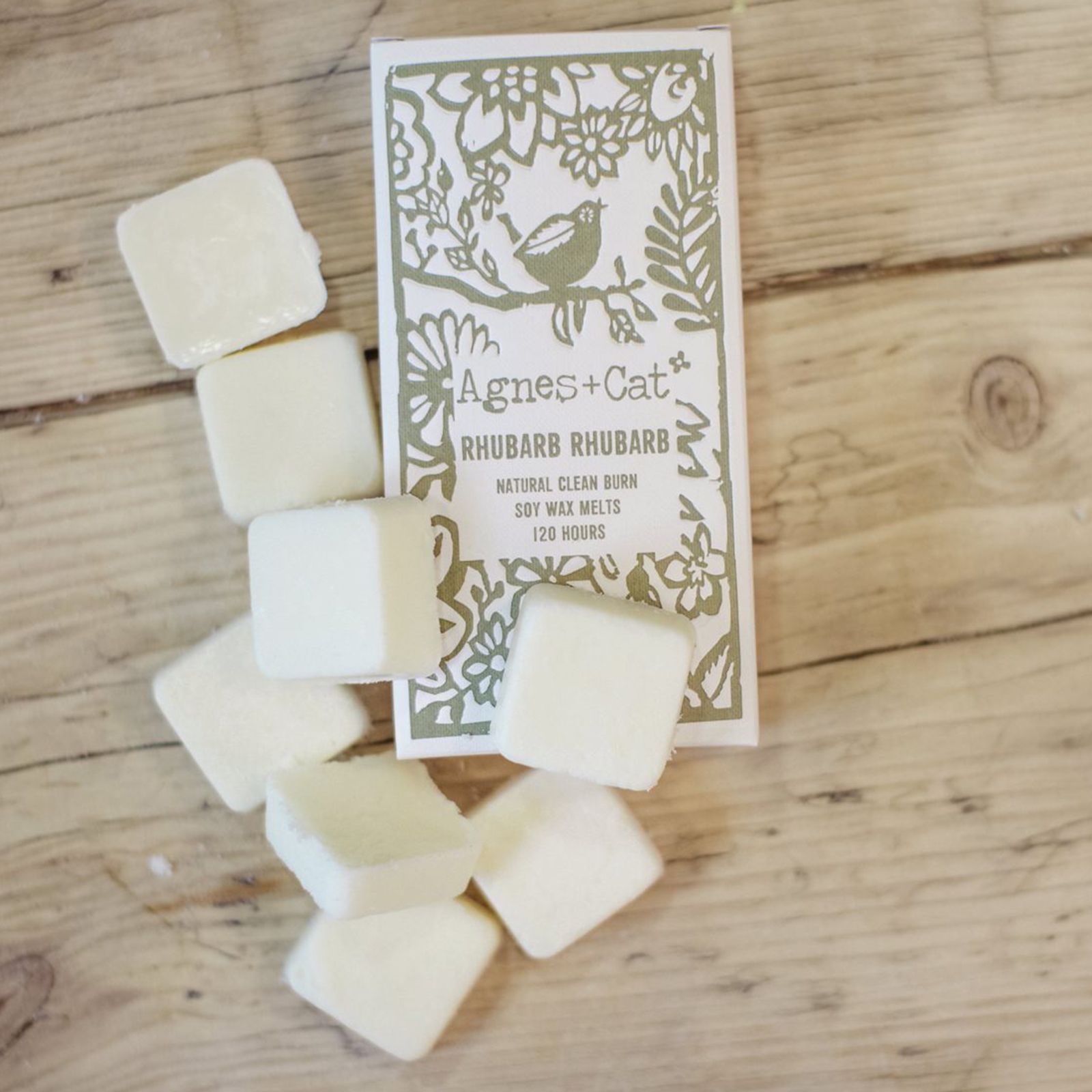 Agnes + Cat Box of 8 Wax Melts - Rhubarb Rhubarb - Image 3