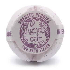 Agnes + Cat Bath Fizzer - Pressed Peonies | Luxury Bath Bomb