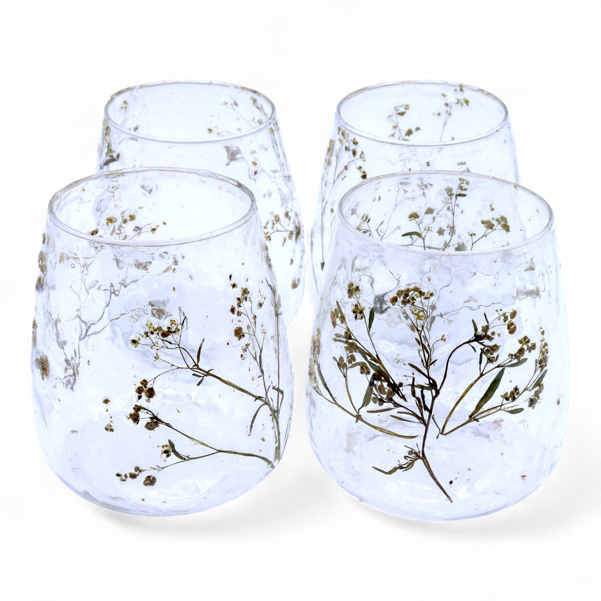 Natural Floral Glass - Vase Candle Holder - Margarita - (12x11cm) - Image 9