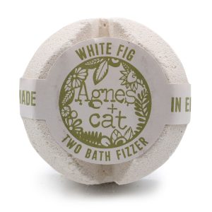 Agnes + Cat Bath Fizzer - White Fig | Luxury Bath Bomb