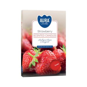 Set of 6 Scented Tealights - Strawberry