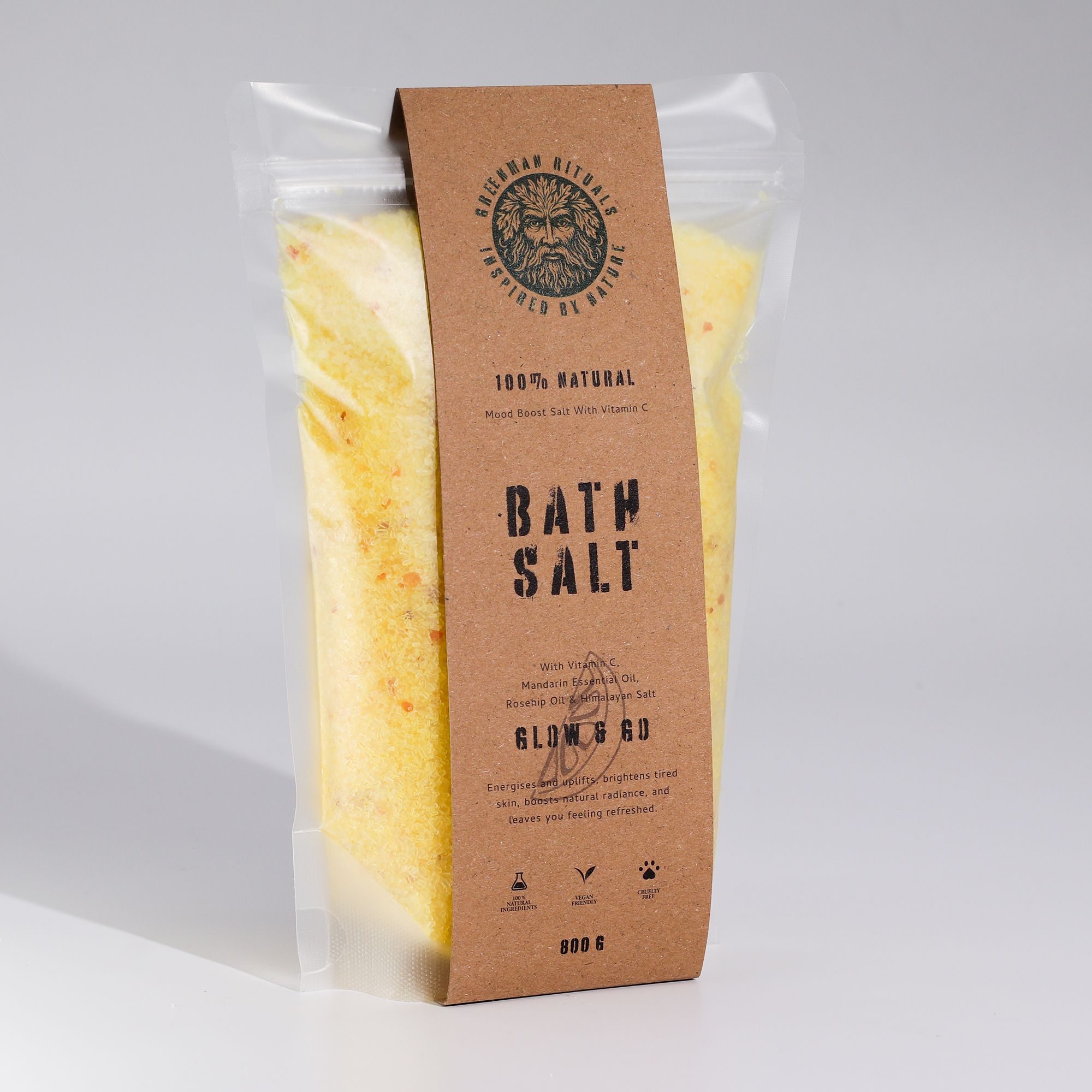 Greenman Rituals Vitamin C & Mandarin Epsom Bath Salt – Glow & Go - Image 5
