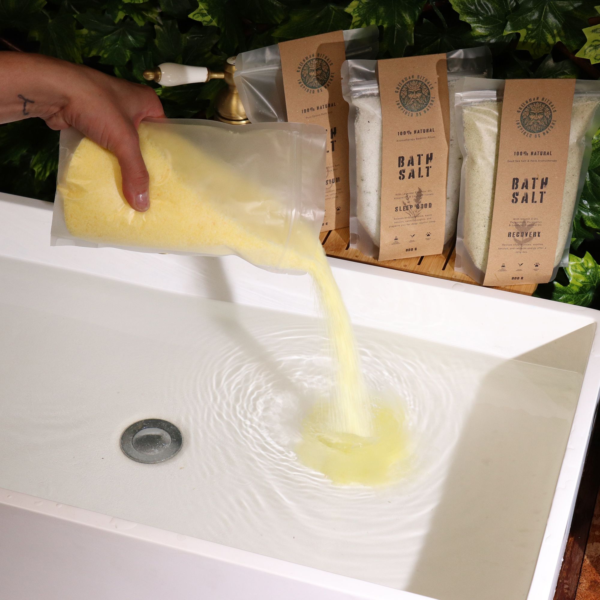 Greenman Rituals Vitamin C & Mandarin Epsom Bath Salt – Glow & Go - Image 2