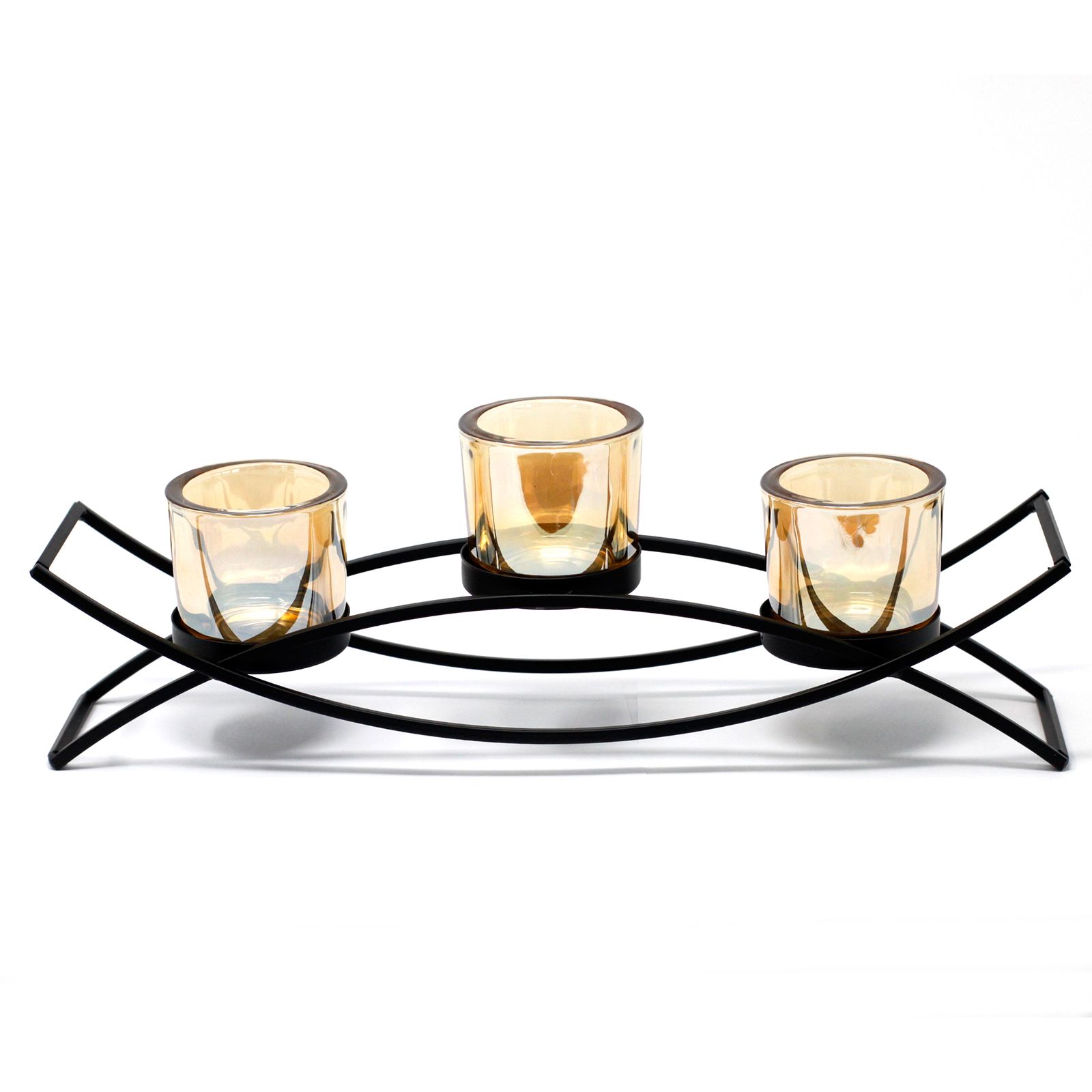 Centrepiece Iron Votive Candle Holder - 3 Cup Silhouette - Image 2