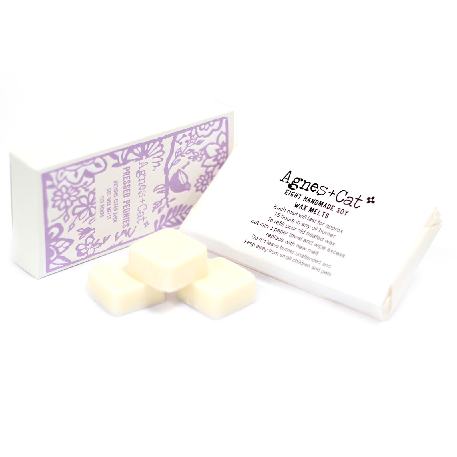 Agnes + Cat Box of 8 Wax Melts - Pressed Peonies - Image 2