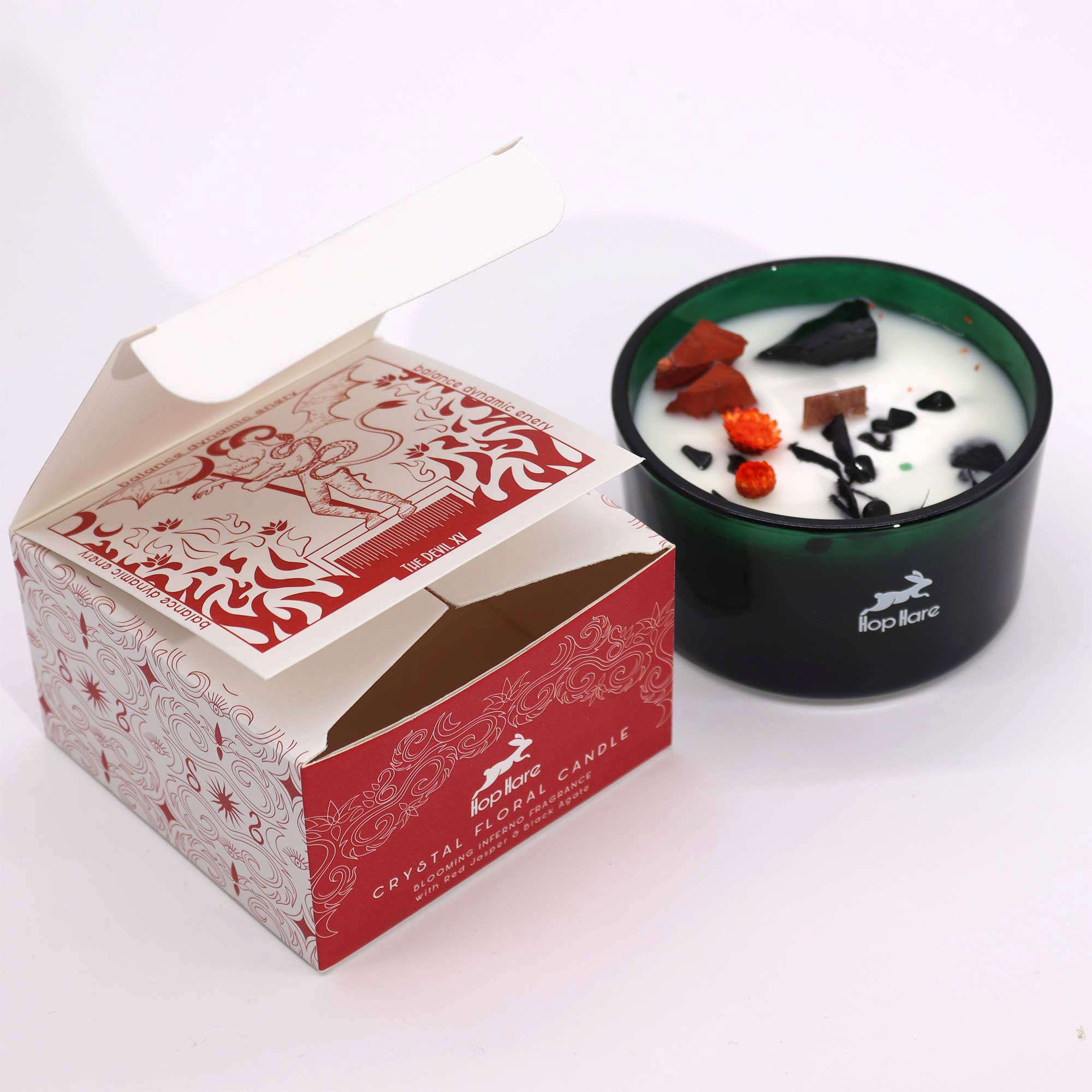 Hop Hare Crystal Magic Flower Candle - The Devil - Image 2