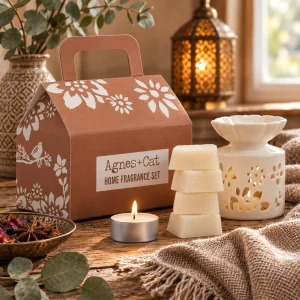 Moroccan Home Fragrance Gift Set with Wax Melts & Ceramic Oil Burner