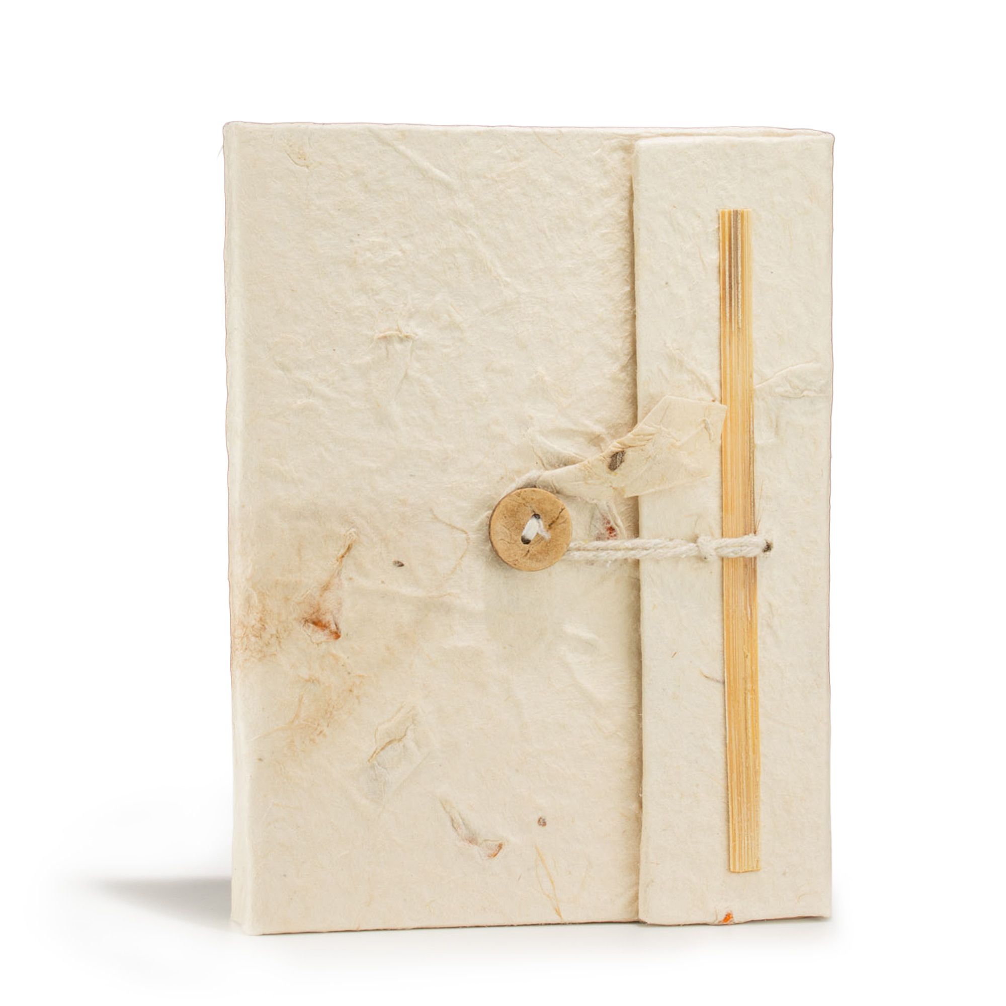 Handmade Lokta Paper Notebook – Pressed Flowers – Medium, 15 × 12 cm – 45 Leaves - Image 2