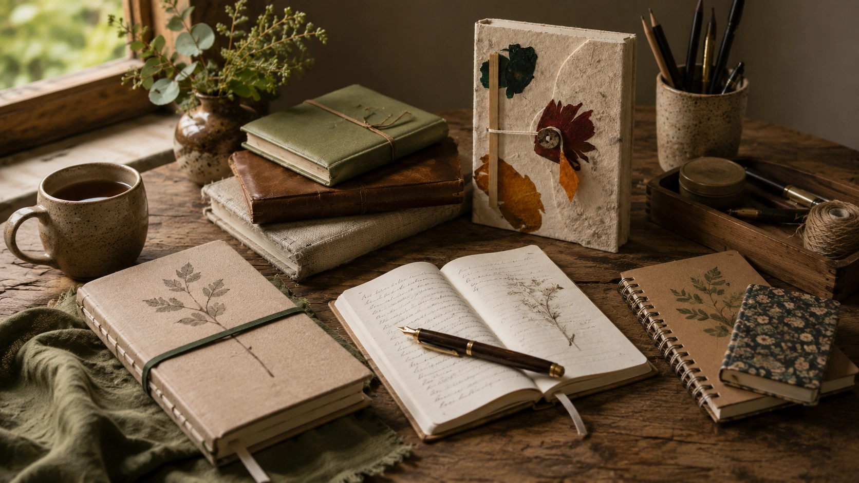 Notebooks and journals for writing, creativity and slower living.